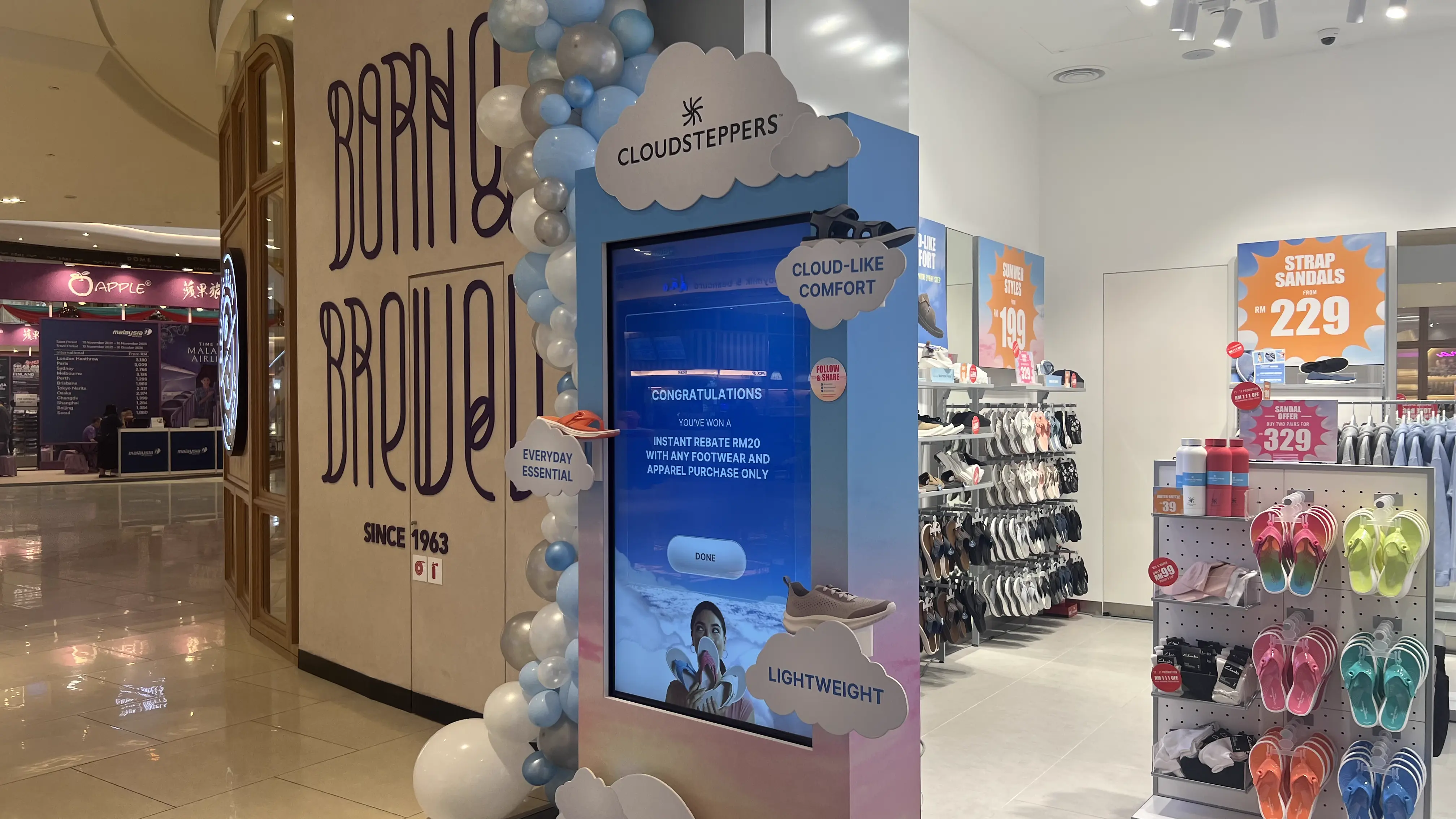 Guest winning a digital reward on an activation screen